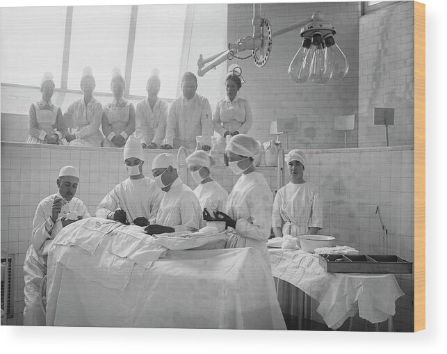 Human Wood Print featuring the photograph Surgical Lesson by Library Of Congress