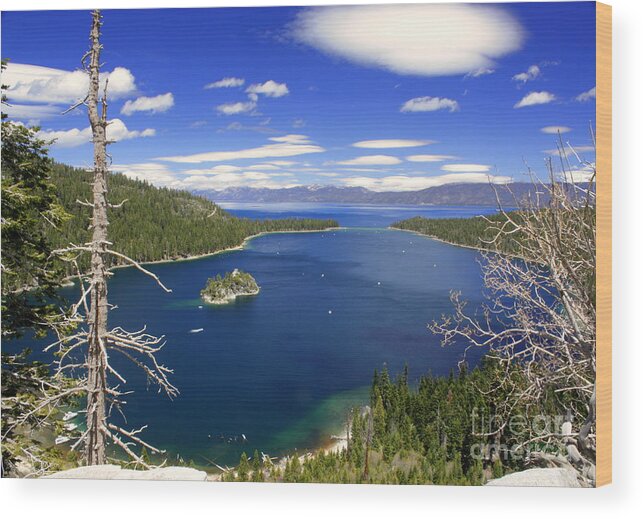 Tahoe's Emerald Bay Wood Print featuring the photograph Tahoe's Emerald Bay by Patrick Witz