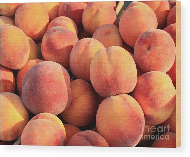 Peaches Wood Print featuring the photograph Tasty Peaches by Carol Groenen
