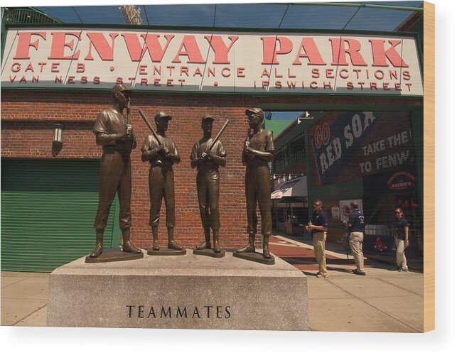 Red Sox Wood Print featuring the photograph Teammates by Paul Mangold