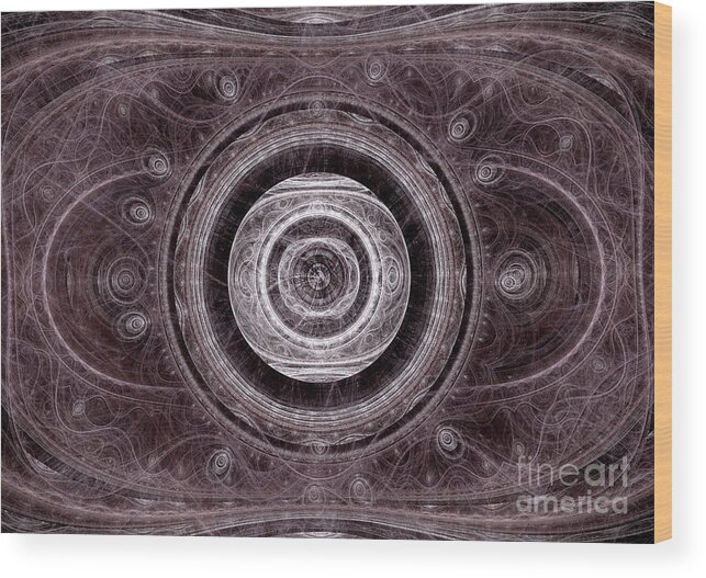 Abstract Wood Print featuring the digital art The Dead Eye by Martin Capek