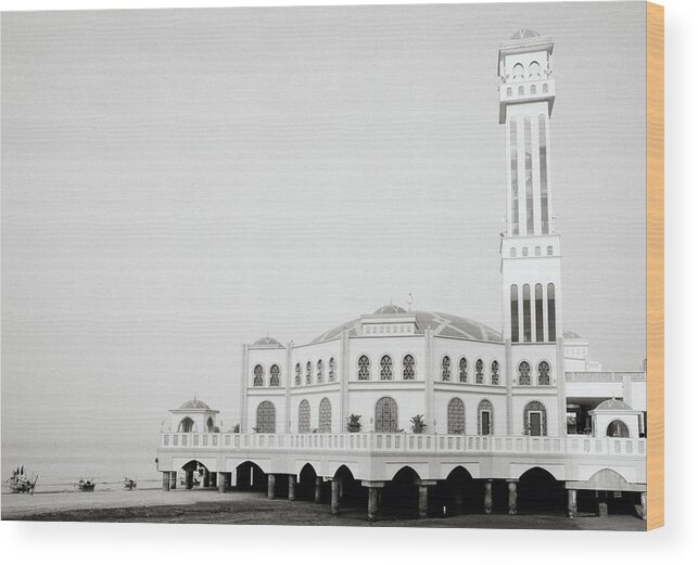 Religion Wood Print featuring the photograph The Floating Mosque by Shaun Higson
