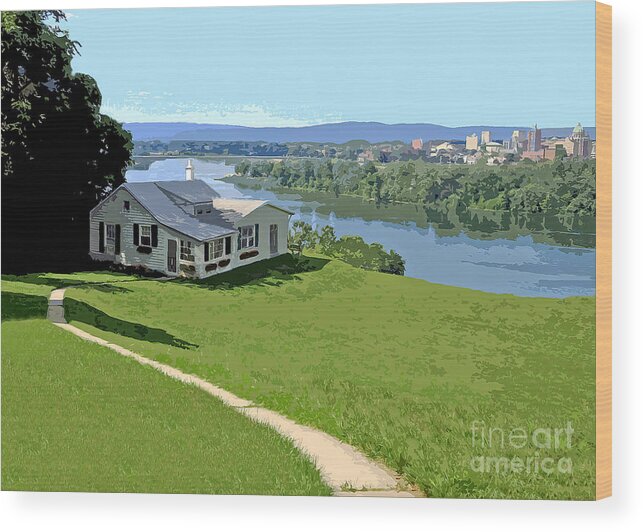 Houses Wood Print featuring the photograph The Green Grass Of Home by Geoff Crego