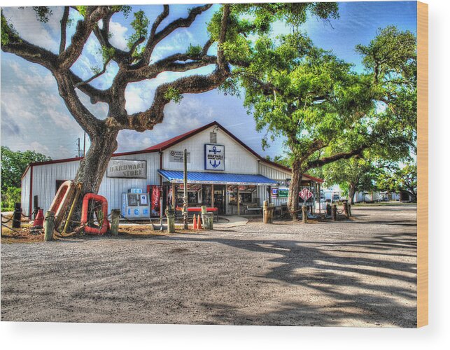 Alabama Wood Print featuring the digital art The Hardware Store by Michael Thomas