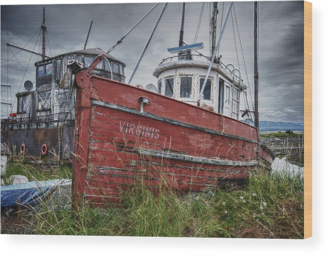 Boats Wood Print featuring the photograph The Lost Fleet Virginis by Ghostwinds Photography