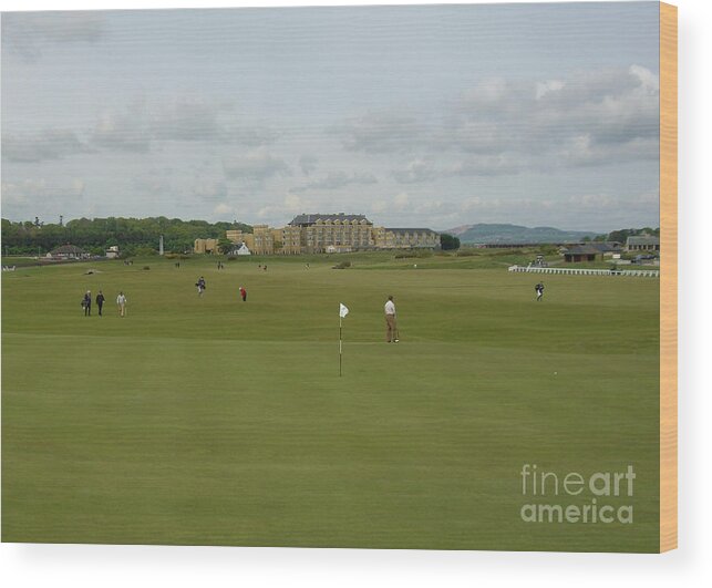 St Andrews Wood Print featuring the photograph The Old Course by Deborah Smolinske