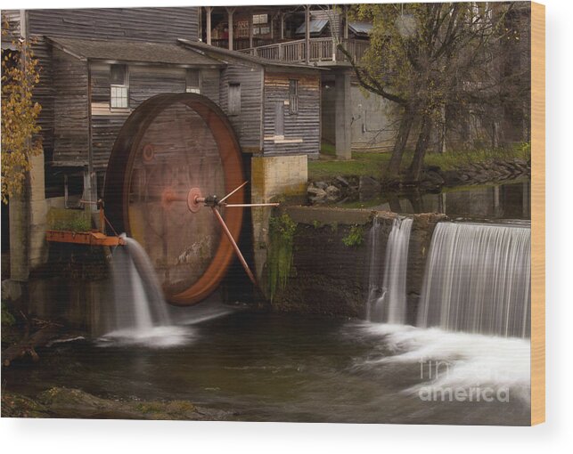 Grist Wood Print featuring the photograph The Old Mill Detail by Douglas Stucky