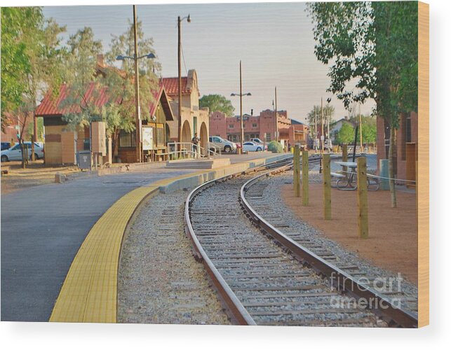 Santa Fe Wood Print featuring the photograph The Railyard by William Wyckoff