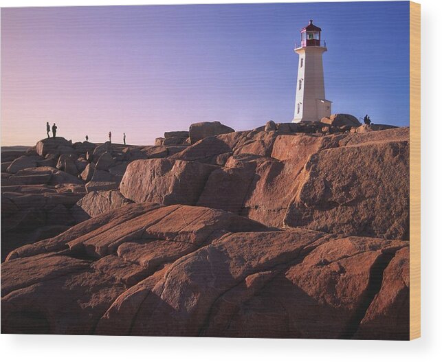 Peggy's Cove Wood Print featuring the photograph The Rocks at Peggy's Cove by Gary Corbett