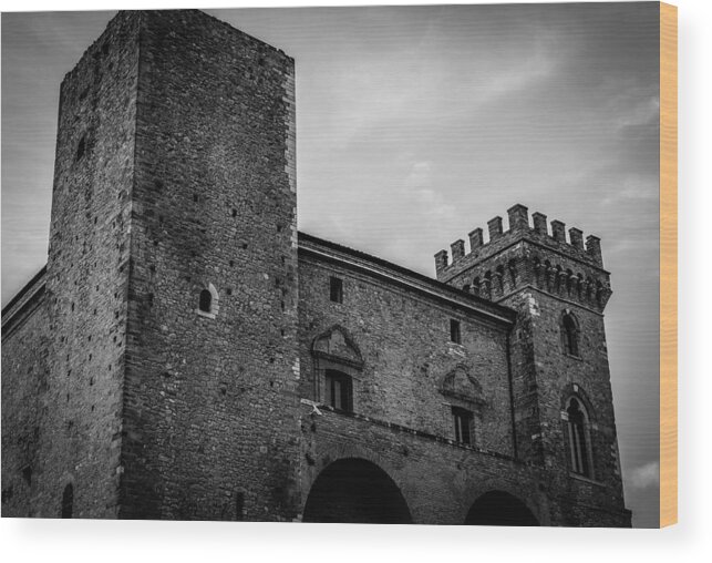 Abruzzo Wood Print featuring the photograph The Shattered Fortress by AM FineArtPrints