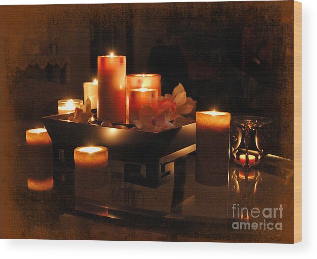 Romance Wood Print featuring the photograph The Warmth Of Romance by Kathy Baccari
