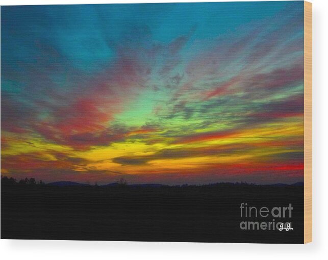 Sunrise Wood Print featuring the photograph Tie Dyed Sunrise by Geri Glavis