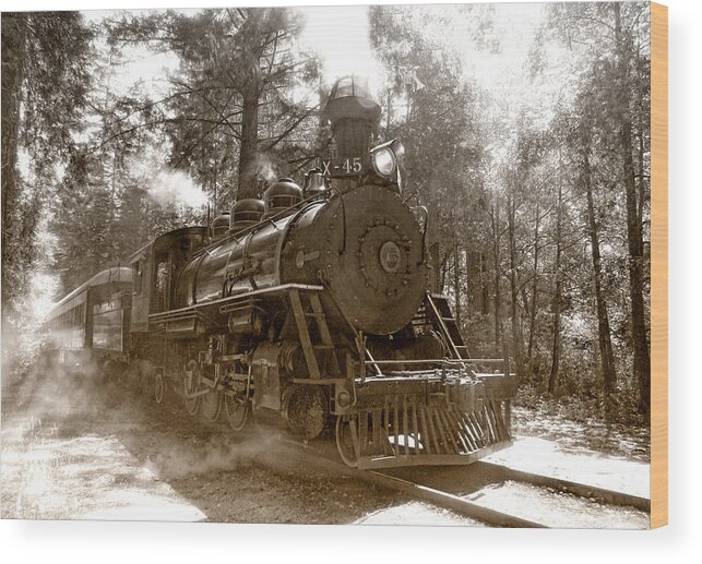 Locomotive Wood Print featuring the photograph Time Traveler by Donna Blackhall