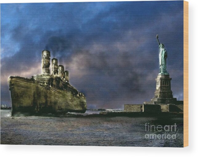 Ghost Ship Wood Print featuring the photograph Titanic Late Arrival by Tom Straub