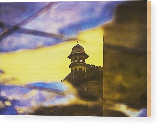 Tower Wood Print featuring the photograph Tower Reflection by Prakash Ghai