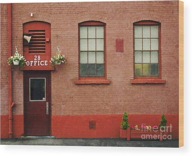 Office Building Wood Print featuring the photograph Twenty Eight Office by Tom Brickhouse