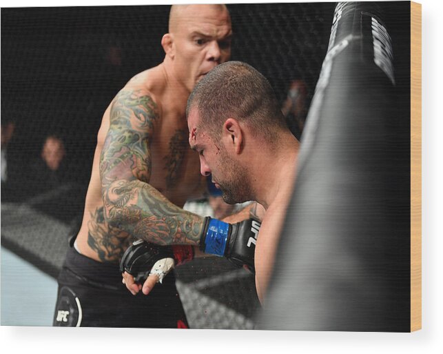 Martial Arts Wood Print featuring the photograph UFC Fight Night: Shogun v Smith by Jeff Bottari