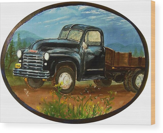 Antique Truck Wood Print featuring the painting Uncle Mac's Pride by Nicole Angell