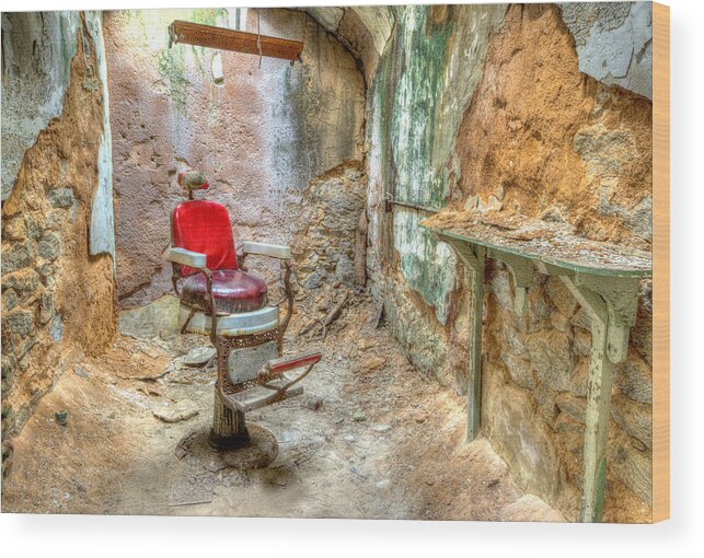 Eastern State Penitentiary Wood Print featuring the photograph Unfaded Red by Paul W Faust - Impressions of Light