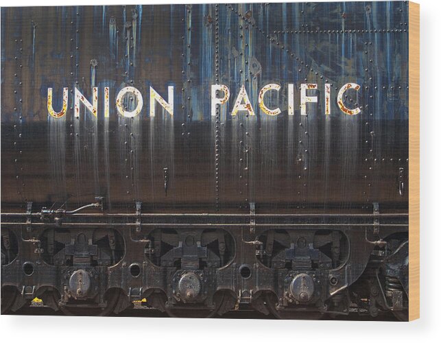 D2-rr-0039 Wood Print featuring the photograph Union Pacific - Big Boy Tender by Paul W Faust - Impressions of Light