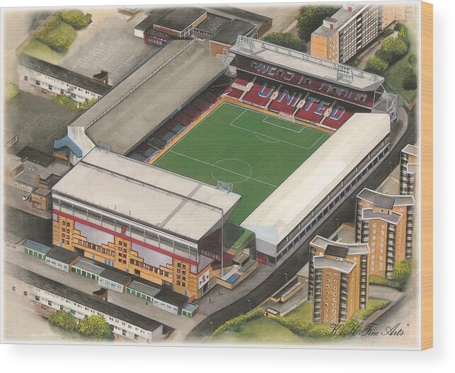 Art Wood Print featuring the painting Upton Park - West Ham United by Kevin Fletcher