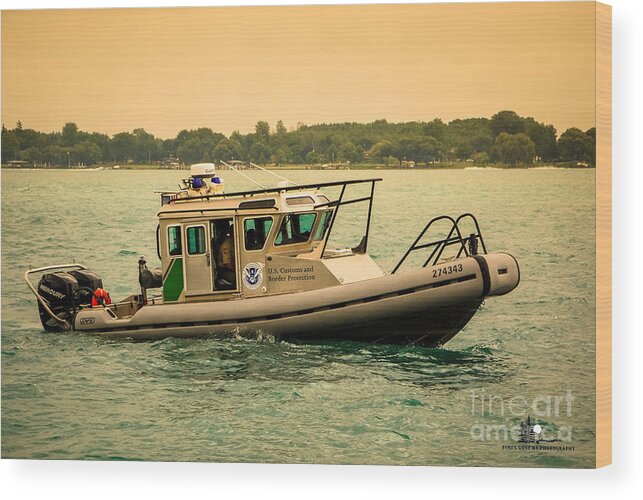 U.s. Customs Wood Print featuring the photograph U.S. Customs Border Patrol by Grace Grogan