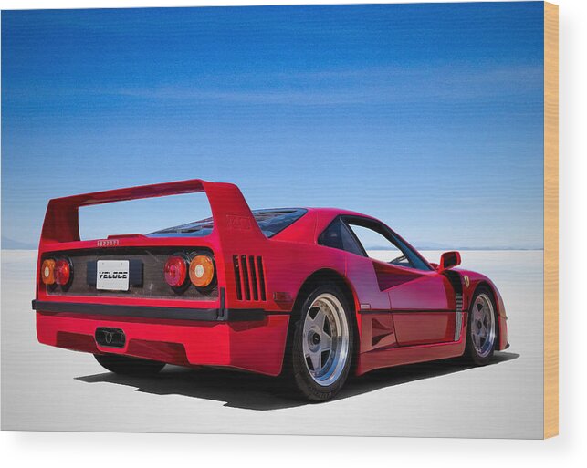 Red Wood Print featuring the digital art Veloce Equals Speed by Douglas Pittman