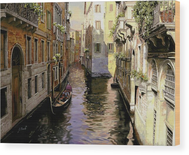 Venice Wood Print featuring the painting Venezia Chiara by Guido Borelli