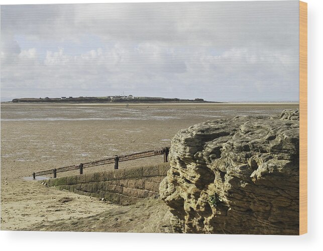Hilbre Island Wood Print featuring the photograph View over to Hilbre by Spikey Mouse Photography