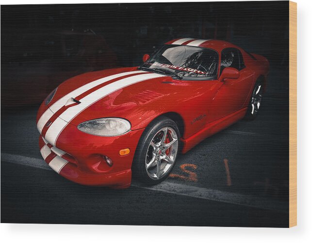 Car Wood Print featuring the photograph Viper GTS by Ronda Broatch