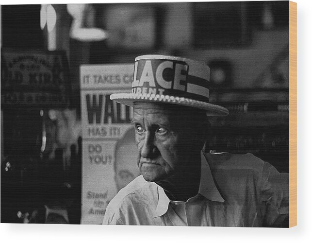 George Wallace John Wayne Barry Goldwater Bird Cage Theater Tombstone Arizona Wood Print featuring the photograph Wallace For President supporter by David Lee Guss