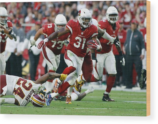 Arizona Cardinals Wood Print featuring the photograph Washington Redskins v Arizona Cardinals by Ralph Freso