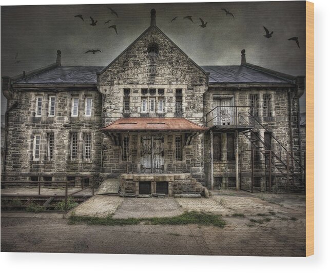 Eastern State Penitentiary Wood Print featuring the photograph Where Time Stands Still by Yelena Rozov