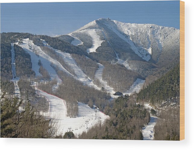 Whiteface Wood Print featuring the photograph Whiteface Ski Mountain in Upstate New York near Lake Placid by Brendan Reals