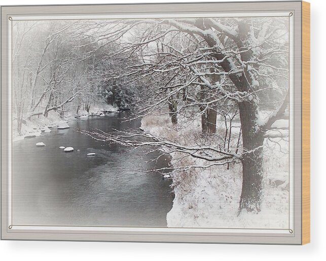 Winter Brook Wood Print featuring the photograph Winter Brook by Joy Nichols