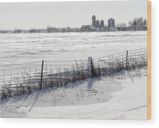 Agriculture Wood Print featuring the photograph Winter Landscape in the Ottawa Valley by Rob Huntley