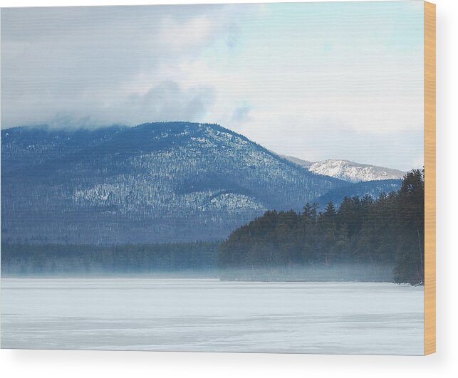 Cold Wood Print featuring the photograph Winter Mountain by Mim White