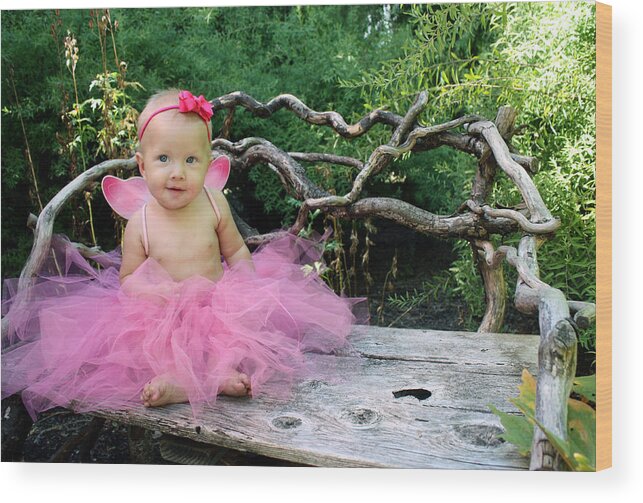 Baby Photography Wood Print featuring the photograph Pretty In Pink #1 by Kami McKeon