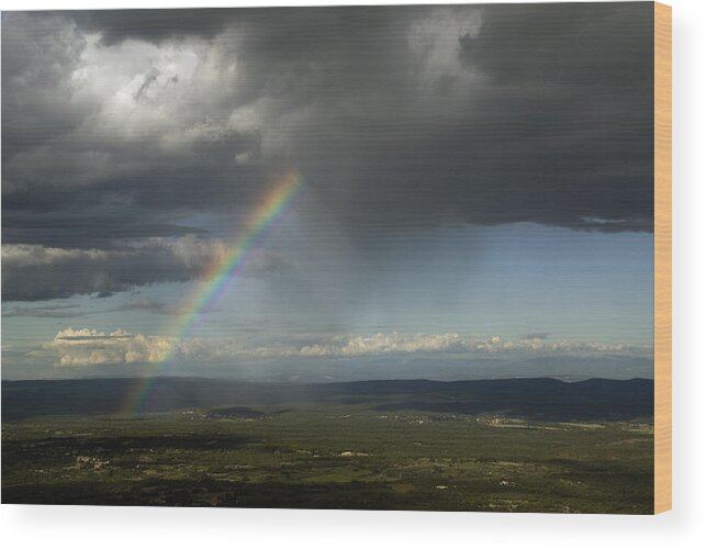 Gard Wood Print featuring the photograph Rainbow in virga #1 by Rod Jones