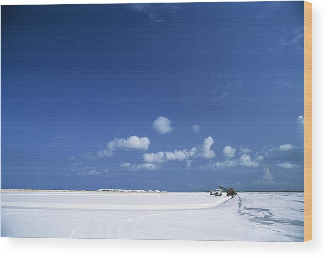 Industry Wood Print featuring the photograph Salt Pan Industry #1 by Alan Sirulnikoff