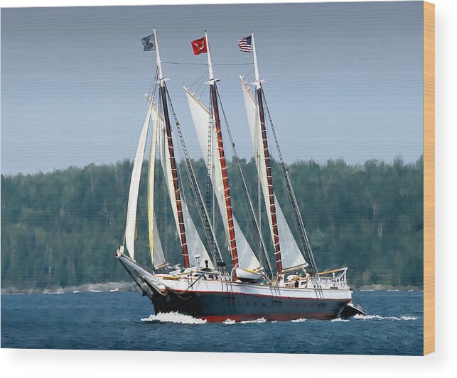 Tall Ship Wood Print featuring the photograph Victory Chimes #1 by Fred LeBlanc