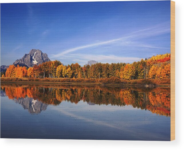Wyoming Wood Print featuring the photograph Grand Teton National Park #111 by Mark Smith