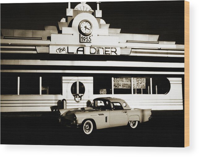 Diner Wood Print featuring the photograph 1950s Revisited by Marilyn Hunt