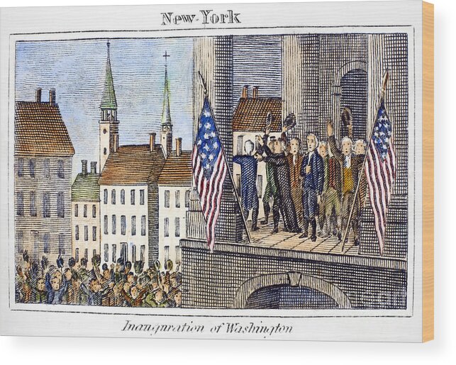 1789 Wood Print featuring the photograph Washington: Inauguration #5 by Granger