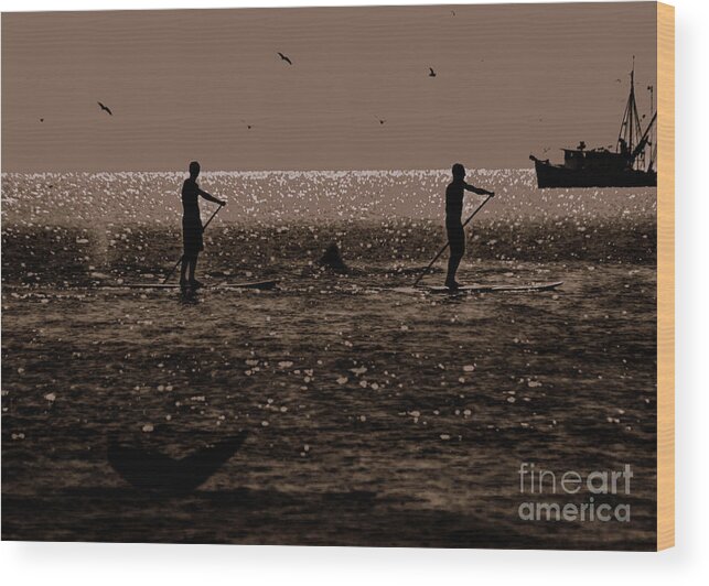 Shadows Wood Print featuring the photograph A lot Goin' On by Lydia Holly