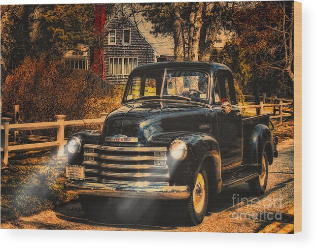 Antique Wood Print featuring the photograph Antique Truckin by Gina Cormier