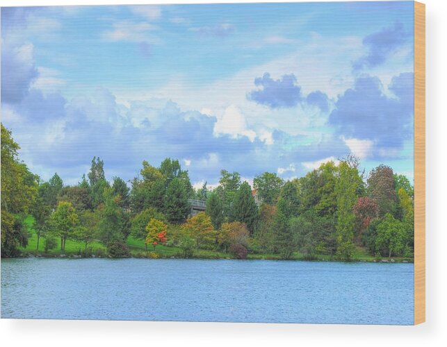  Wood Print featuring the photograph Autumn's Beauty at Hoyt Lake by Michael Frank Jr
