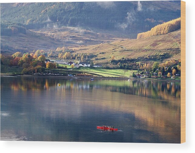 Autumn Wood Print featuring the photograph Canoeing on Loch Goil by Lynn Bolt