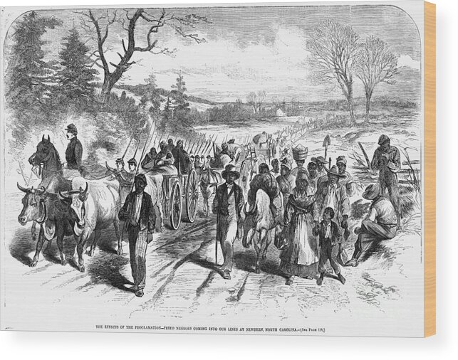1863 Wood Print featuring the photograph Civil War: Freedmen, 1863 by Granger