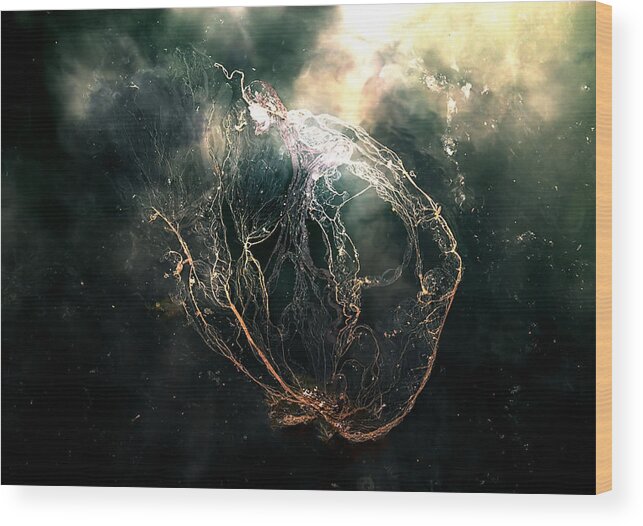 Abstract Wood Print featuring the photograph Floating by Michele Cornelius